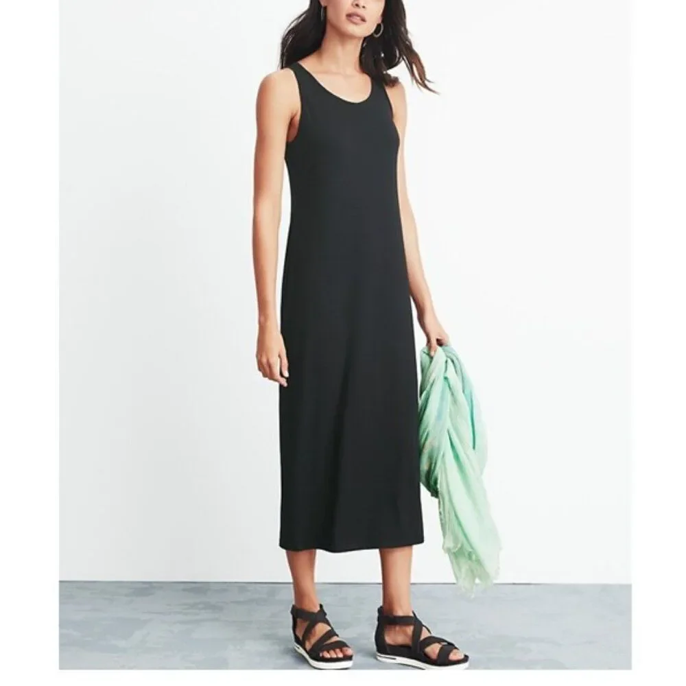eileen fisher viscose jersey tank dress Eileen Fisher | Women's Stretch Jersey Knit Tank Dress | Black